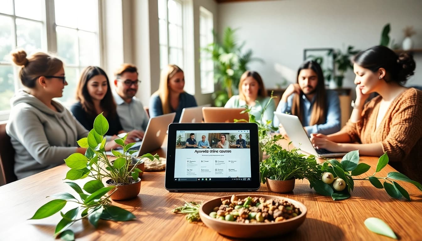 Engaging scene from Ayurveda online courses demonstrating inclusive learning environment.