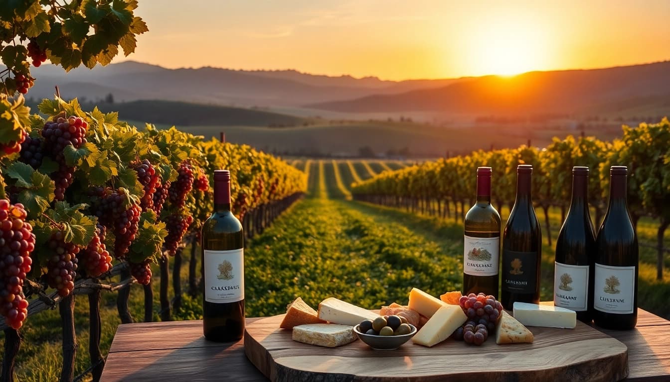 Enjoy flavorful wines at Clarksburg wineries surrounded by stunning vineyards.