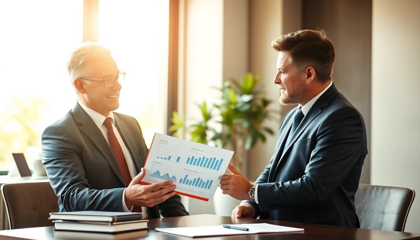 Consult with a fiduciary financial advisor near me to secure your financial future in a professional office setting.