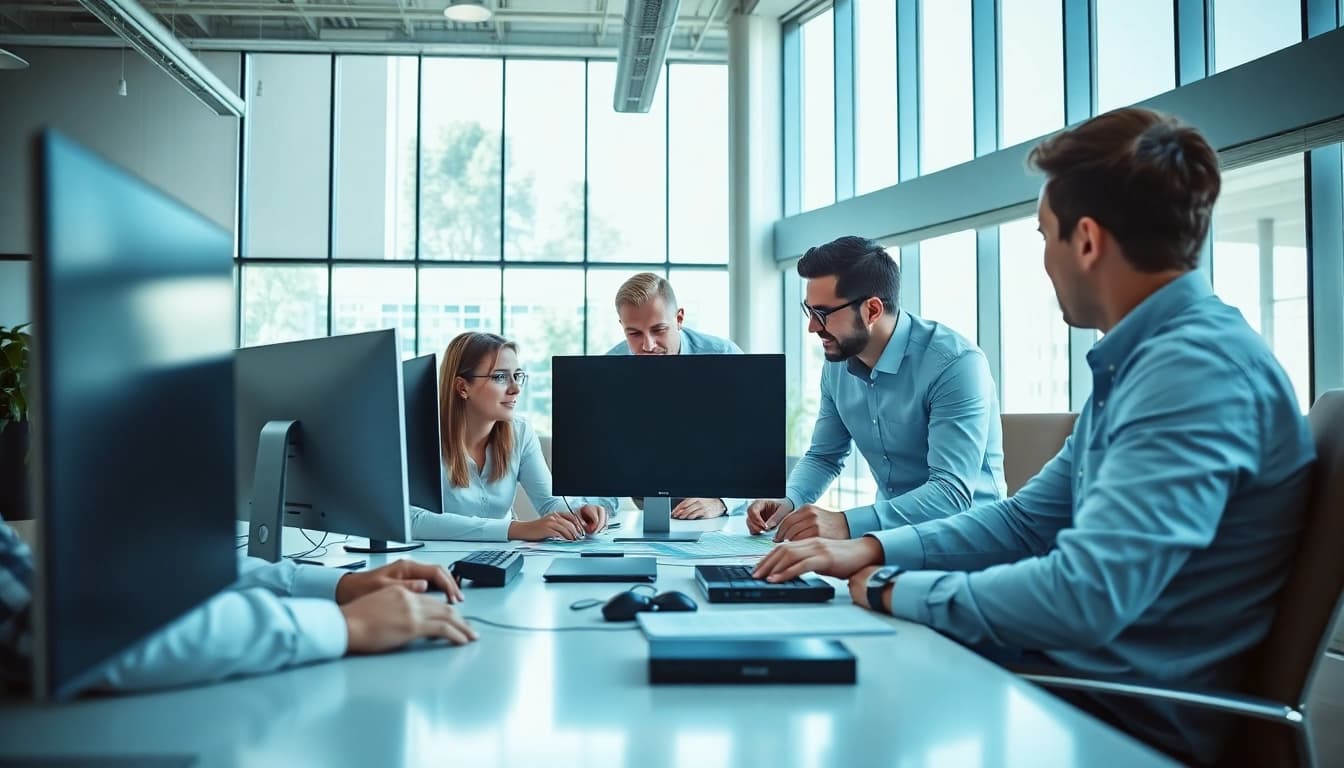 Find expert msp companies near me collaborating in a vibrant office setting.