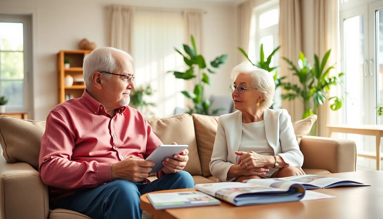 Engaging discussion on long term care options in a welcoming home environment.