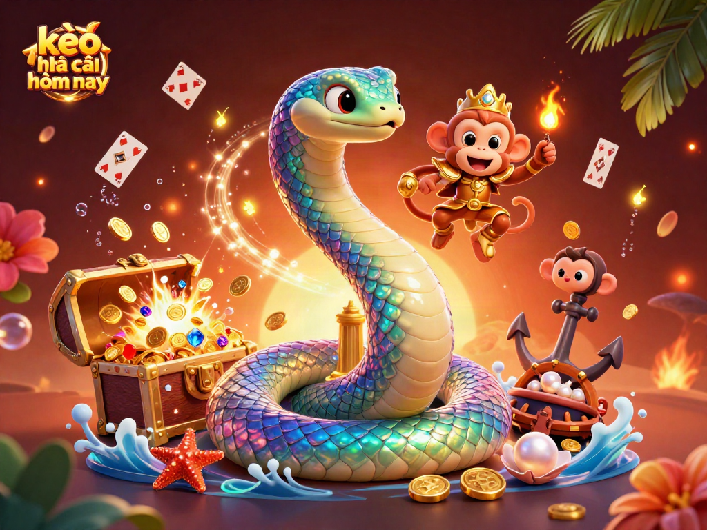 Engage with kèo nhà cái hôm nay in this vibrant, animated casino adventure illustration.