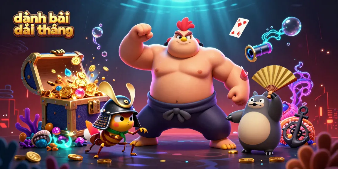 Engage in thrilling đánh bài đổi thưởng with a vibrant 3D casino scene featuring diverse characters.