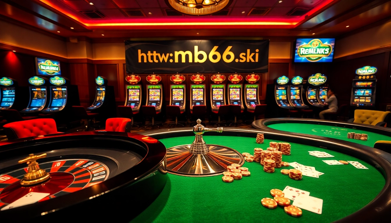 Win big at https://mb66.ski/ with thrilling roulette and poker gameplay in an exciting casino environment.